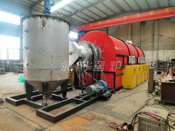 　Φ0.95/Φ1.5×12米變徑筒體燃氣外加熱回轉(zhuǎn)窯